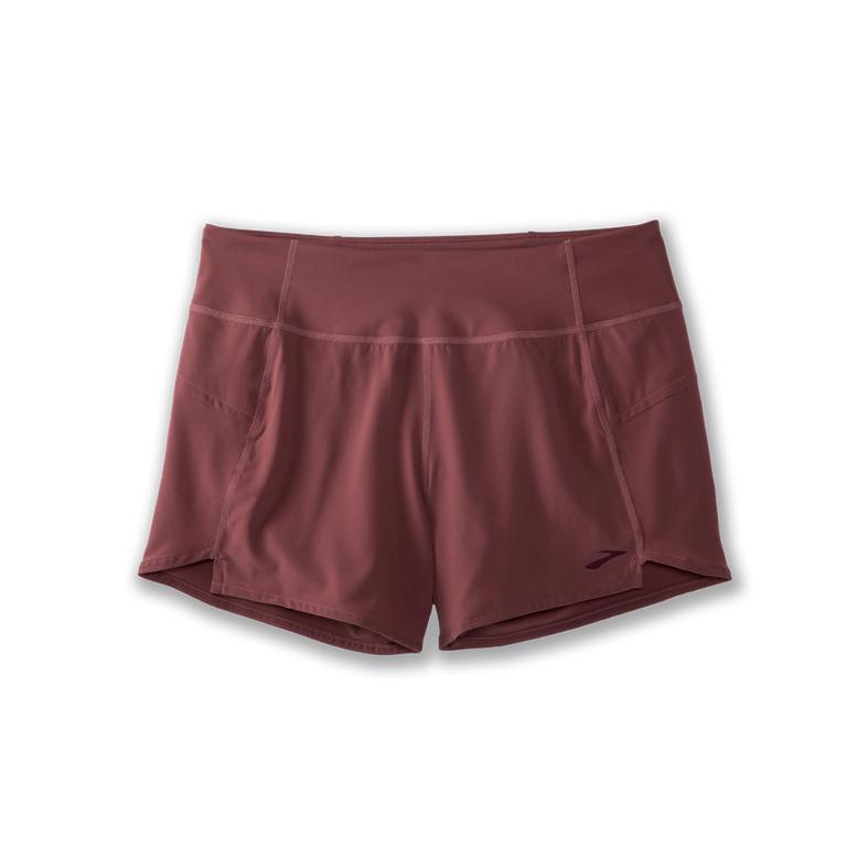 Brooks Chaser 5 Running Shorts - Women's - Burgundy/Terracotta (25986-BENG)